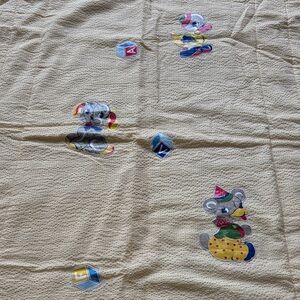Vintage Ila  Yellow Seersucker baby quilt
